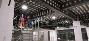 海丰一商场梁，楼板碳纤维加固施工